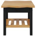 VidaXL Bočný stôl EKAI Čierna 50 x 50 x 45,5 cm Borovicový masív – Obrázok 4