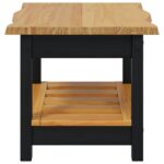VidaXL Bočný stôl EKAI Čierna 50 x 50 x 45,5 cm Borovicový masív – Obrázok 5