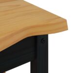 VidaXL Bočný stôl EKAI Čierna 50 x 50 x 45,5 cm Borovicový masív – Obrázok 7