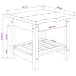VidaXL Bočný stôl EKAI Čierna 50 x 50 x 45,5 cm Borovicový masív – Obrázok 9