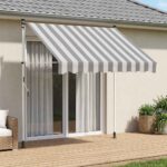 vidaXL Ručná skladacia markíza Antracitová a biela 350 cm