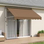 vidaXL Ručná skladacia markíza Béžová 100 cm