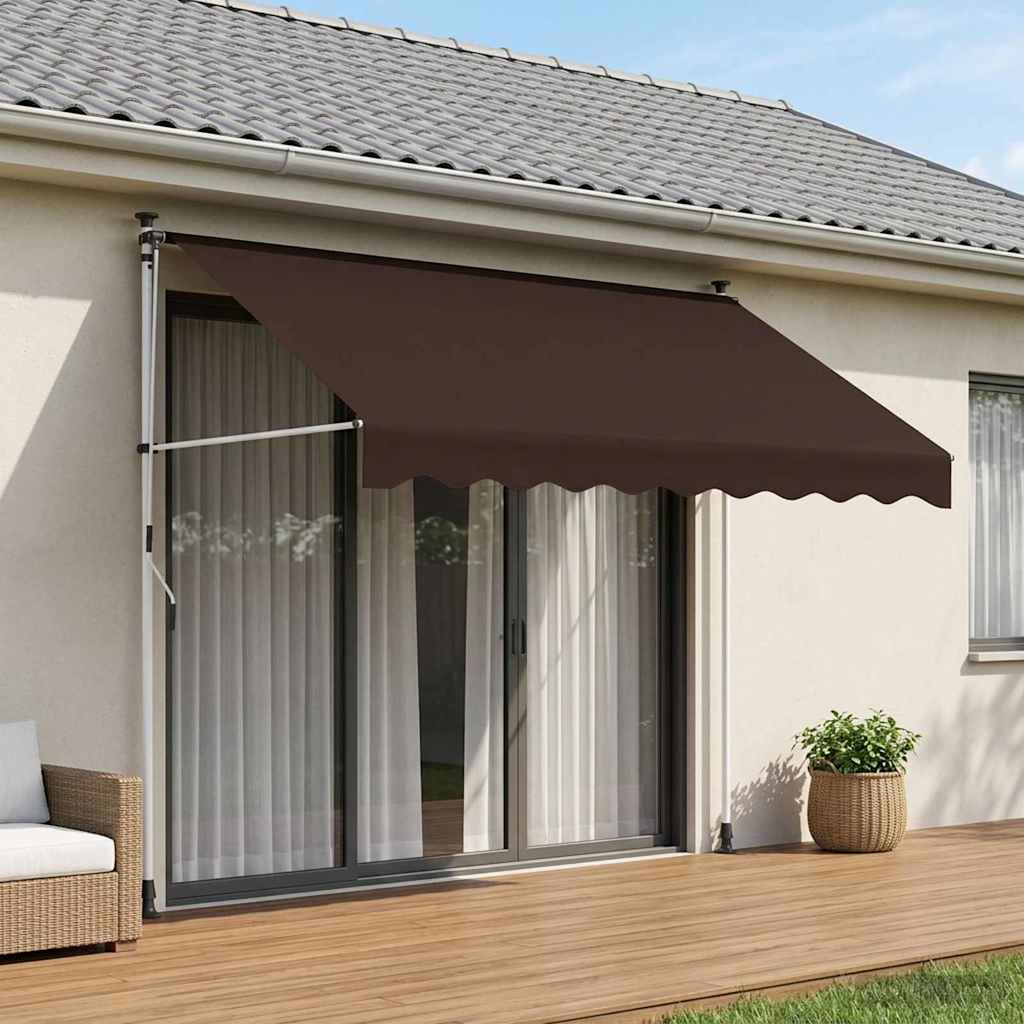 42037048_1.jpg vidaXL Ručná skladacia markíza Hnedá 300 cm – Obrázok 1