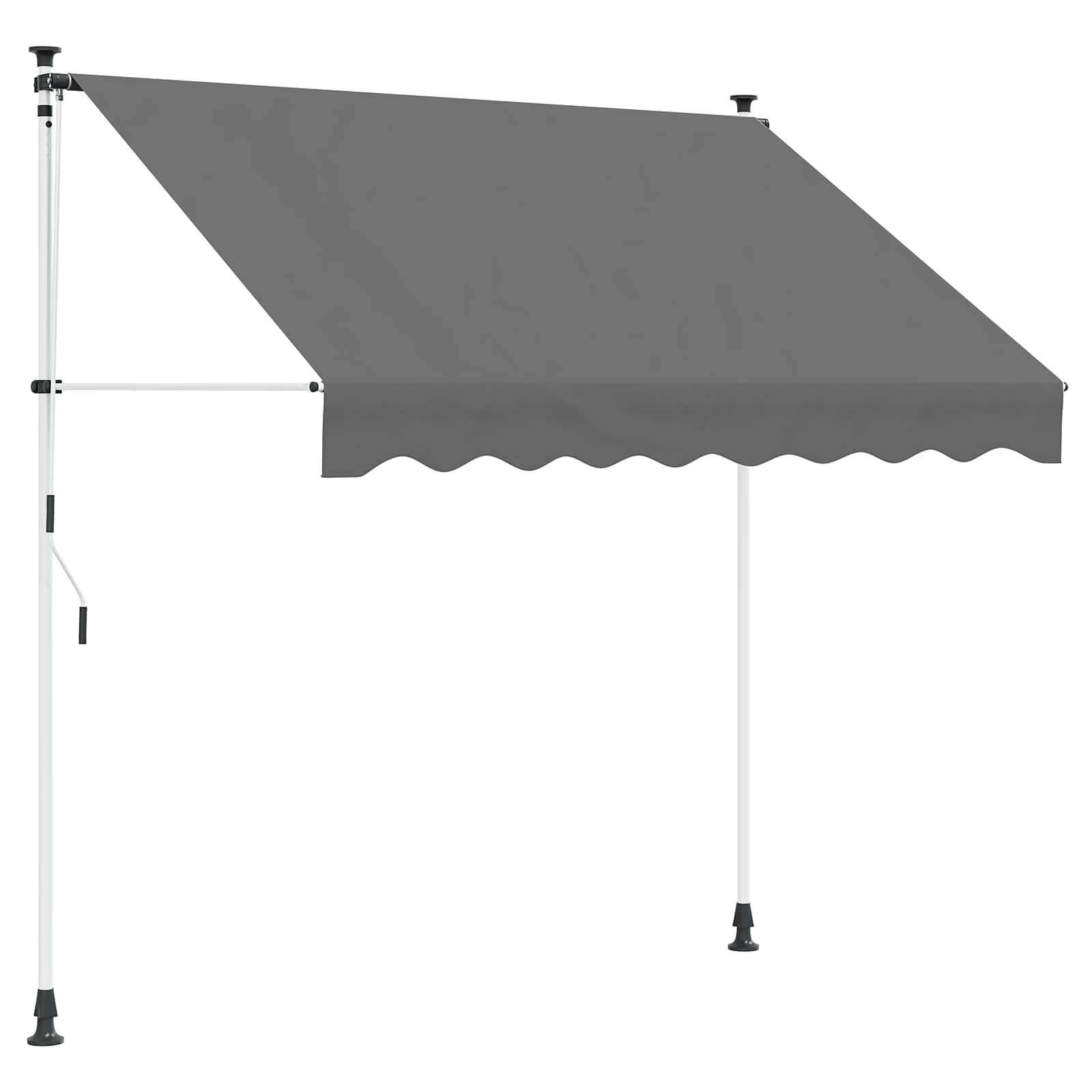 42037054_1.jpg vidaXL Ručná skladacia markíza Svetlosivá 250 cm – Obrázok 1