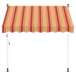 vidaXL Ručná skladacia markíza Viacfarebný 300 x 115 x 300 cm – Obrázok 3