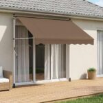 vidaXL Ručná skladacia markíza Sivohnedá 200 cm