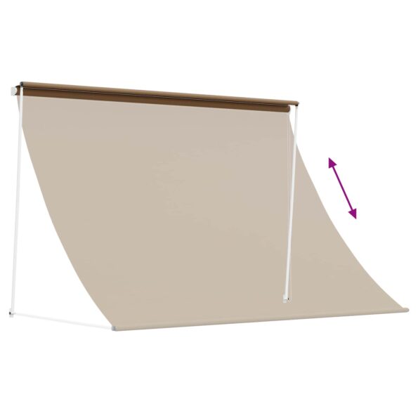 vidaXL Markíza Béžová 400 x 150 cm 180 g / m² polyester s PU povrchom – Obrázok 5