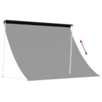 vidaXL Markíza Čierna 200 x 150 cm 180 g / m² polyester s PU povrchom – Obrázok 5
