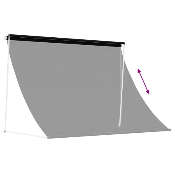 vidaXL Markíza Čierna 250 x 150 cm 180 g / m² polyester s PU povrchom – Obrázok 6