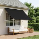 vidaXL Markíza Čierna 350 x 150 cm 180 g / m² polyester s PU povrchom