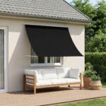 vidaXL Markíza Čierna 400 x 150 cm 180 g / m² polyester s PU povrchom