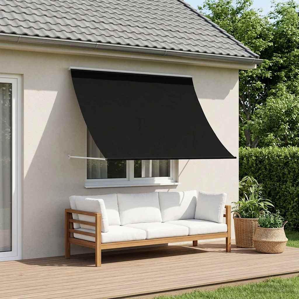 42037092_1.jpg vidaXL Markíza Čierna 400 x 150 cm 180 g / m² polyester s PU povrchom – Obrázok 1