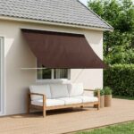 vidaXL Markíza Hnedá 150 x 150 cm 180 g / m² polyester s PU povrchom