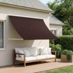 vidaXL Markíza Hnedá 350 x 150 cm 180 g / m² polyester s PU povrchom