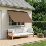 vidaXL Markíza Sivohnedá 200 x 150 cm 180 g / m² polyester s PU povrchom