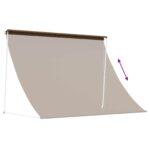 vidaXL Markíza Sivohnedá 250 x 150 cm 180 g / m² polyester s PU povrchom – Obrázok 6