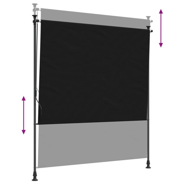 vidaXL Vonkajšia roleta Čierna 100 x 270 cm – Obrázok 6
