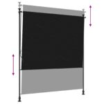 vidaXL Vonkajšia roleta Čierna 200 x 270 cm – Obrázok 6