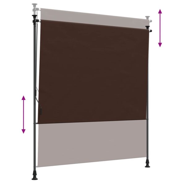 vidaXL Vonkajšia roleta Hnedá 100 x 270 cm – Obrázok 6