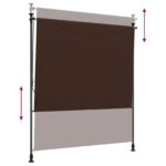 vidaXL Vonkajšia roleta Hnedá 150 x 270 cm – Obrázok 6
