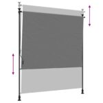 vidaXL Vonkajšia roleta Svetlosivá 120 x 270 cm – Obrázok 6