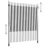 vidaXL Vonkajšia roleta Antracitová a biela 100 x 270 cm – Obrázok 6