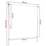 vidaXL Vonkajšia roleta Antracitová a biela 100 x 270 cm – Obrázok 7