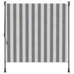 vidaXL Vonkajšia roleta Antracitová a biela 150 x 270 cm – Obrázok 3