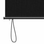 vidaXL Roleta Čierna 60 x 250 cm Textil a hliník – Obrázok 6
