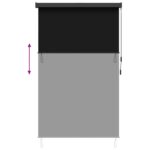 vidaXL Roleta Čierna 60 x 250 cm Textil a hliník – Obrázok 8