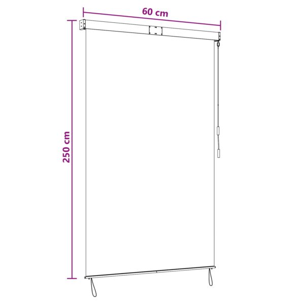 vidaXL Roleta Hnedá 60 x 250 cm Textil a hliník – Obrázok 10
