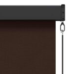 vidaXL Roleta Hnedá 60 x 250 cm Textil a hliník – Obrázok 5