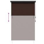 vidaXL Roleta Hnedá 60 x 250 cm Textil a hliník – Obrázok 8