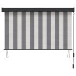 vidaXL Roleta Antracitová a biela 60 x 250 cm Textil a hliník – Obrázok 3