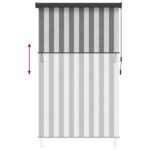 vidaXL Roleta Antracitová a biela 60 x 250 cm Textil a hliník – Obrázok 8