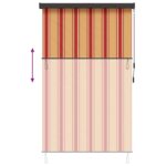 vidaXL Roleta Viacfarebný 60 x 250 cm Textil a hliník – Obrázok 7
