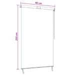 vidaXL Roleta Viacfarebný 60 x 250 cm Textil a hliník – Obrázok 9
