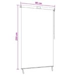 vidaXL Roleta Hnedá 80 x 250 cm Textil a hliník – Obrázok 10