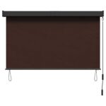 vidaXL Roleta Hnedá 80 x 250 cm Textil a hliník – Obrázok 3