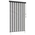 vidaXL Roleta Antracitová a biela 80 x 250 cm Textil a hliník – Obrázok 2