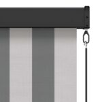vidaXL Roleta Antracitová a biela 80 x 250 cm Textil a hliník – Obrázok 5