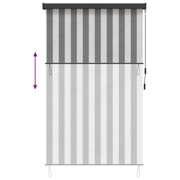 vidaXL Roleta Antracitová a biela 80 x 250 cm Textil a hliník – Obrázok 8