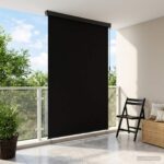 vidaXL Roleta Čierna 100 x 250 cm Textil a hliník