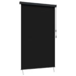 vidaXL Roleta Čierna 100 x 250 cm Textil a hliník – Obrázok 2