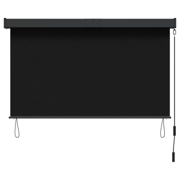 vidaXL Roleta Čierna 100 x 250 cm Textil a hliník – Obrázok 3