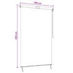 vidaXL Roleta Hnedá 100 x 250 cm Textil a hliník – Obrázok 10