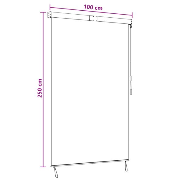 vidaXL Roleta Hnedá 100 x 250 cm Textil a hliník – Obrázok 10