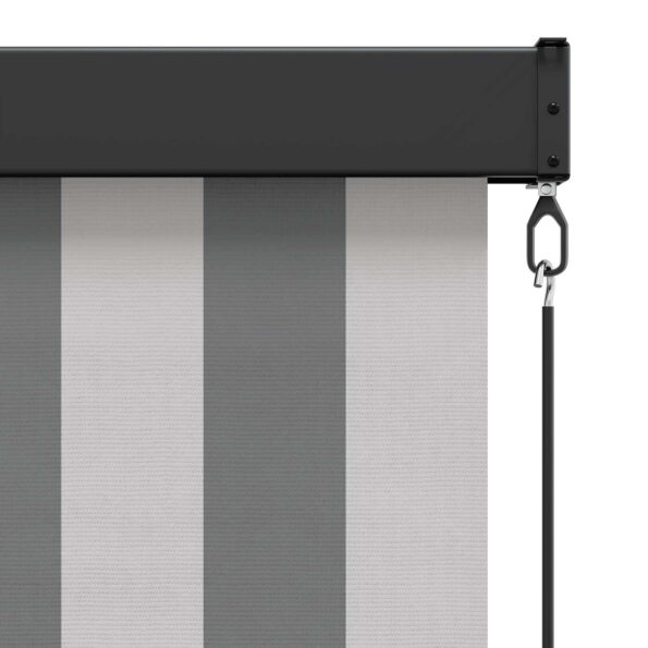 vidaXL Roleta Antracitová a biela 100 x 250 cm Textil a hliník – Obrázok 5
