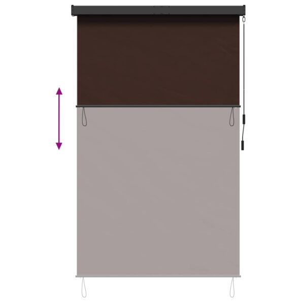 vidaXL Roleta Hnedá 120 x 250 cm Textil a hliník – Obrázok 8