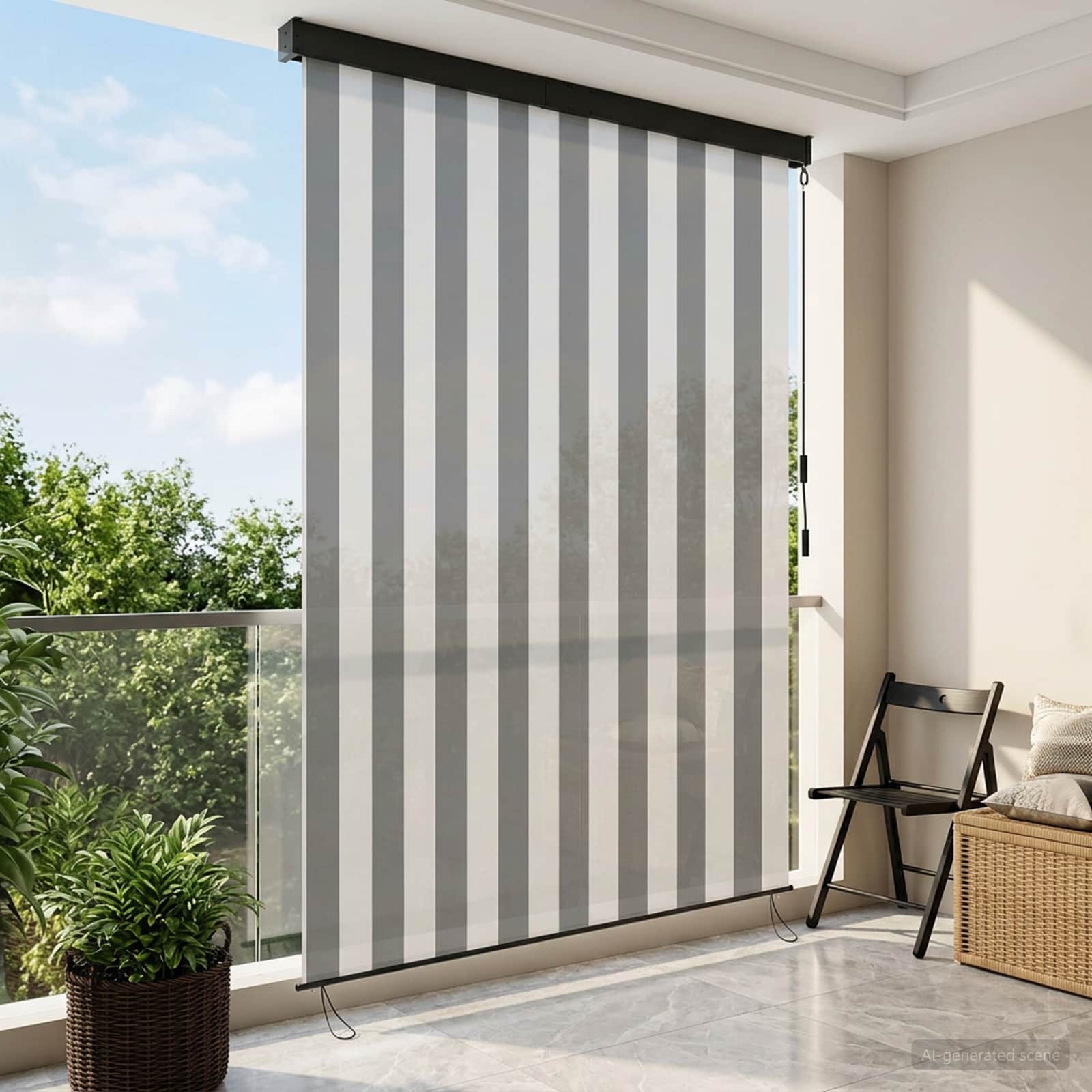42037190_1.jpg vidaXL Roleta Antracitová a biela 140 x 250 cm Textil a hliník – Obrázok 1